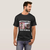 猫生まれミームT-sを押し込む Tシャツ (正面フル)