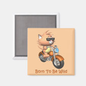 猫生まれ野性 マグネット (正面/裏面)