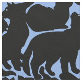 猫生地猫好きアートパターン生地 ファブリック (クローズアップ)