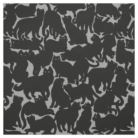 猫生地猫好きアートパターン生地 ファブリック (見本)