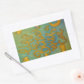 猫生活 長方形シール (封筒)