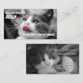 猫用おもしろいペットケ気にアサービス事業 名刺 (正面/裏面)