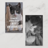 猫用おもしろいペットケ気にアサービス事業 名刺 (正面/裏面)