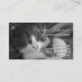 猫用おもしろいペットケ気にアサービス事業 名刺 (裏面)