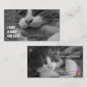 猫用おもしろい飼気に介護サービス 名刺 (正面/裏面)