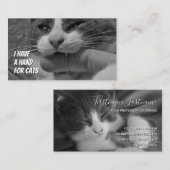 猫用おもしろい飼気に介護サービス 名刺 (正面/裏面)
