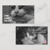 猫用おもしろい飼気に介護サービス 名刺 (正面/裏面)