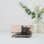 猫用おもしろい飼気に介護サービス 名刺 (スタンド正面)