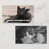 猫用おもしろい飼気に介護サービス 名刺 (正面/裏面)