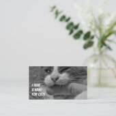 猫用おもしろい飼気に介護サービス 名刺 (スタンド正面)