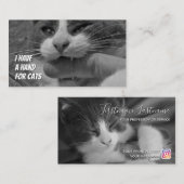 猫用おもしろい飼気に介護サービス 名刺 (正面/裏面)