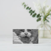 猫用おもしろい飼気に介護サービス 名刺 (スタンド正面)