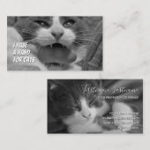 猫用おもしろい飼気に介護サービス 名刺 (正面/裏面)