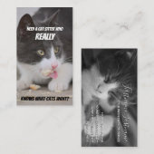 猫用おもしろい飼気に介護サービス 名刺 (正面/裏面)