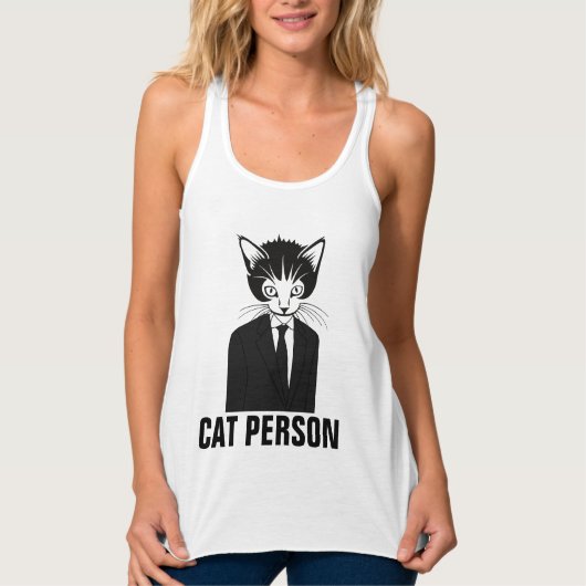 猫用おもしろいTシャツ タンクトップ (正面)