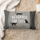 猫用のかわいい猫引用文グレイ動揺してズ ランバークッション (ブランケット)