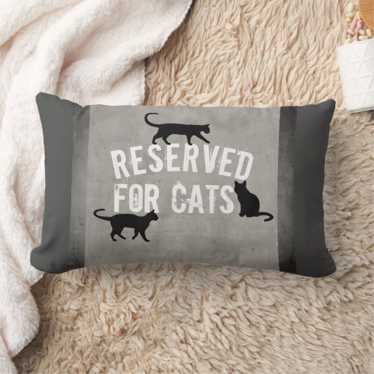 猫用のかわいい猫引用文グレイ動揺してズ ランバークッション (ブランケット)