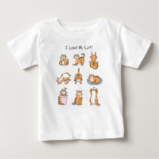 猫用の幼児Tシャツが大好き ベビーTシャツ