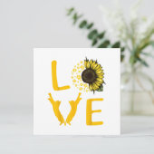 猫用ひまわりプレゼント猫好きママ サンキューカード (スタンド正面)