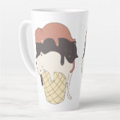 猫用アイスクリームコーンかわいい カフェラテマグ (左アングル)