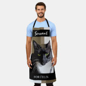 猫用カスタマイズプリントエプロン エプロン (着用した状態)