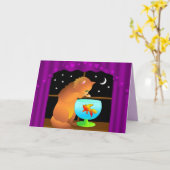 猫用グリーティングカード カード (黄色い花)