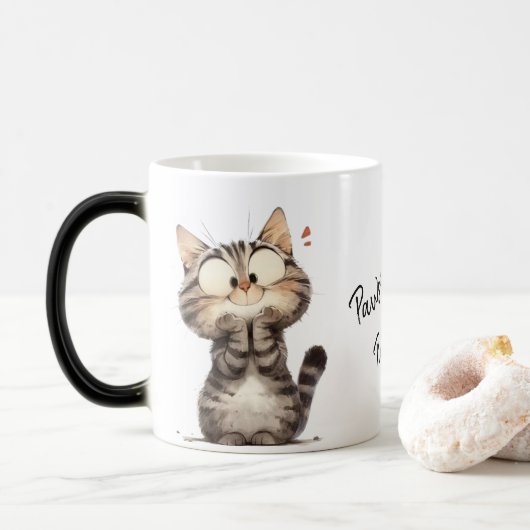 猫用コーヒーマグを慎重に選ぶ モーフィングマグカップ (ドーナツ)