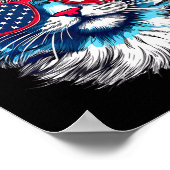 猫用サングラス アメリカ国旗 7月4日 追悼日 ポスター (角)