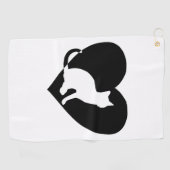 猫用シャツ – Cat inハート ゴルフタオル (横)