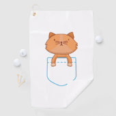 猫用シャツ – Cat in Pocket Tシャツ – Cat Tシャツ ゴルフタオル (インサイチュ)