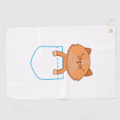 猫用シャツ – Cat in Pocket Tシャツ – Cat Tシャツ ゴルフタオル (横)