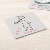 猫用ジャクールズ スクエアペーパーコースター (アングル)