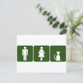 猫用トイレ ポストカード (スタンド正面)