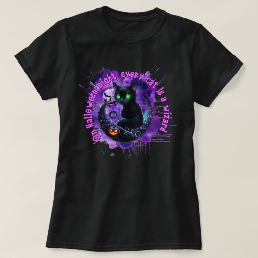 猫用ハロウィンシャツ Tシャツ (デザイン正面)