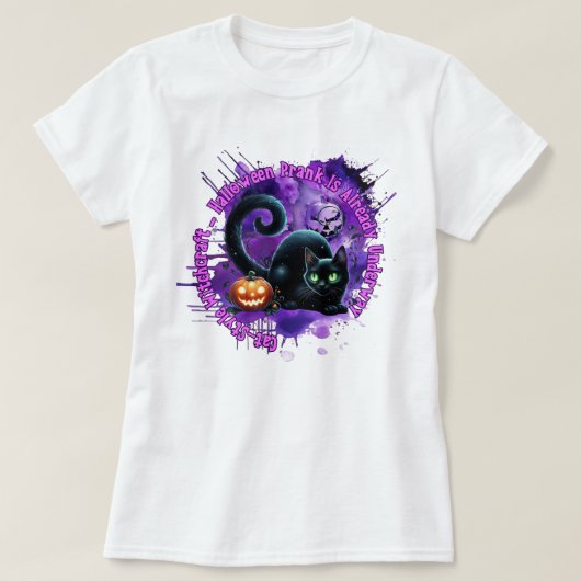 猫用ハロウィンシャツ Tシャツ (デザイン正面)