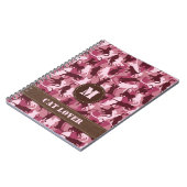 猫用ピンクカモフラージュ ノートブック (左側)