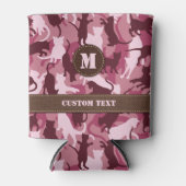 猫用ピンクカモフラージュ 缶クーラー (正面)