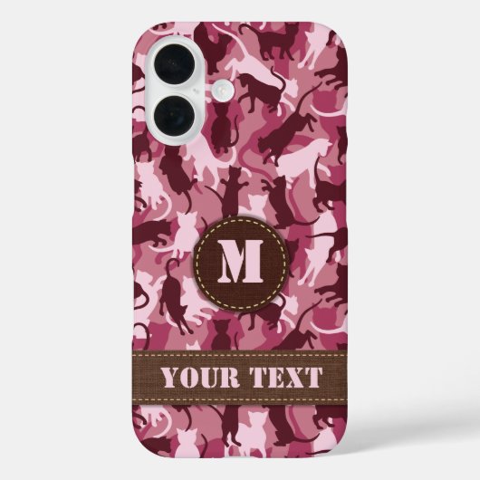 猫用ピンクカモフラージュ Case-Mate iPhoneケース (裏面)