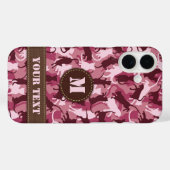 猫用ピンクカモフラージュ Case-Mate iPhoneケース (裏面 (横))