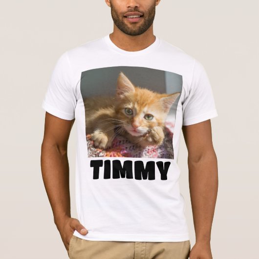 猫用フォトカスタムTシャツの追加 Tシャツ (正面)