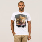 猫用フォトカスタムTシャツの追加 Tシャツ (正面フル)