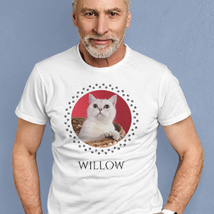 猫用フォトシャツパーソナライズされた- Pet Gift Tシャツ