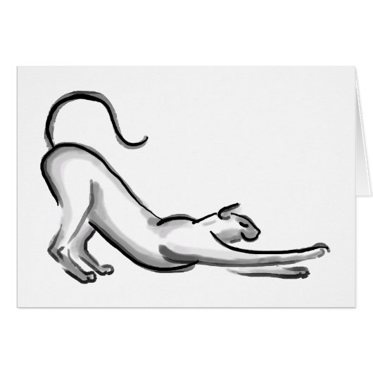 猫用ブラシの絵画ストレッチ (正面横)