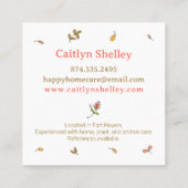 猫用ペット及び在宅用名刺 スクエア名刺 (裏面)