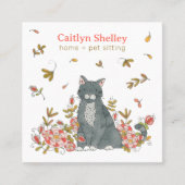 猫用ペット及び在宅用名刺 スクエア名刺 (正面)