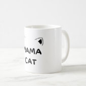 猫用マママシャツおもしろい、猫用シャツ、ニャーギフト コーヒーマグカップ (正面右)