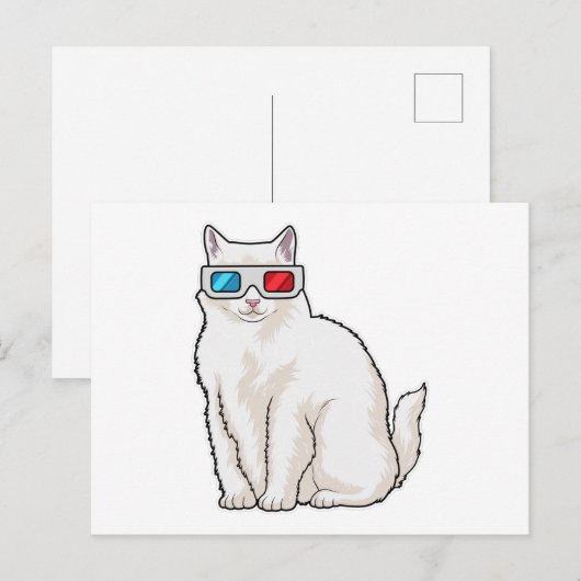 猫用メガネ ポストカード (正面/裏面)