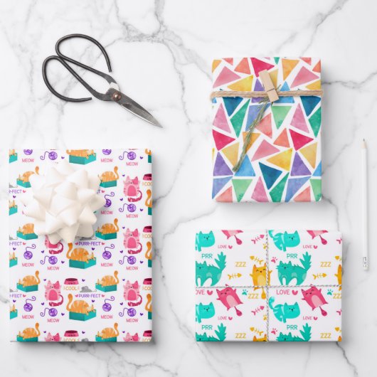 猫用ラッピング紙シート ラッピングペーパーシート (正面)