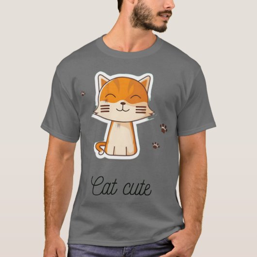 猫用レトロ Tシャツ (正面)
