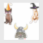 猫用帽子 シール (シート)